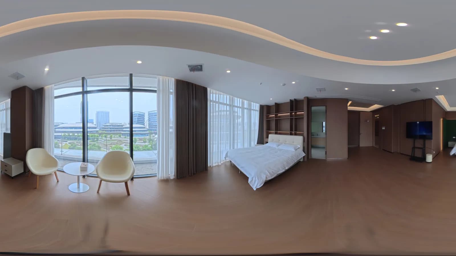 360°-панорама квартиры 319 — комната и санузел